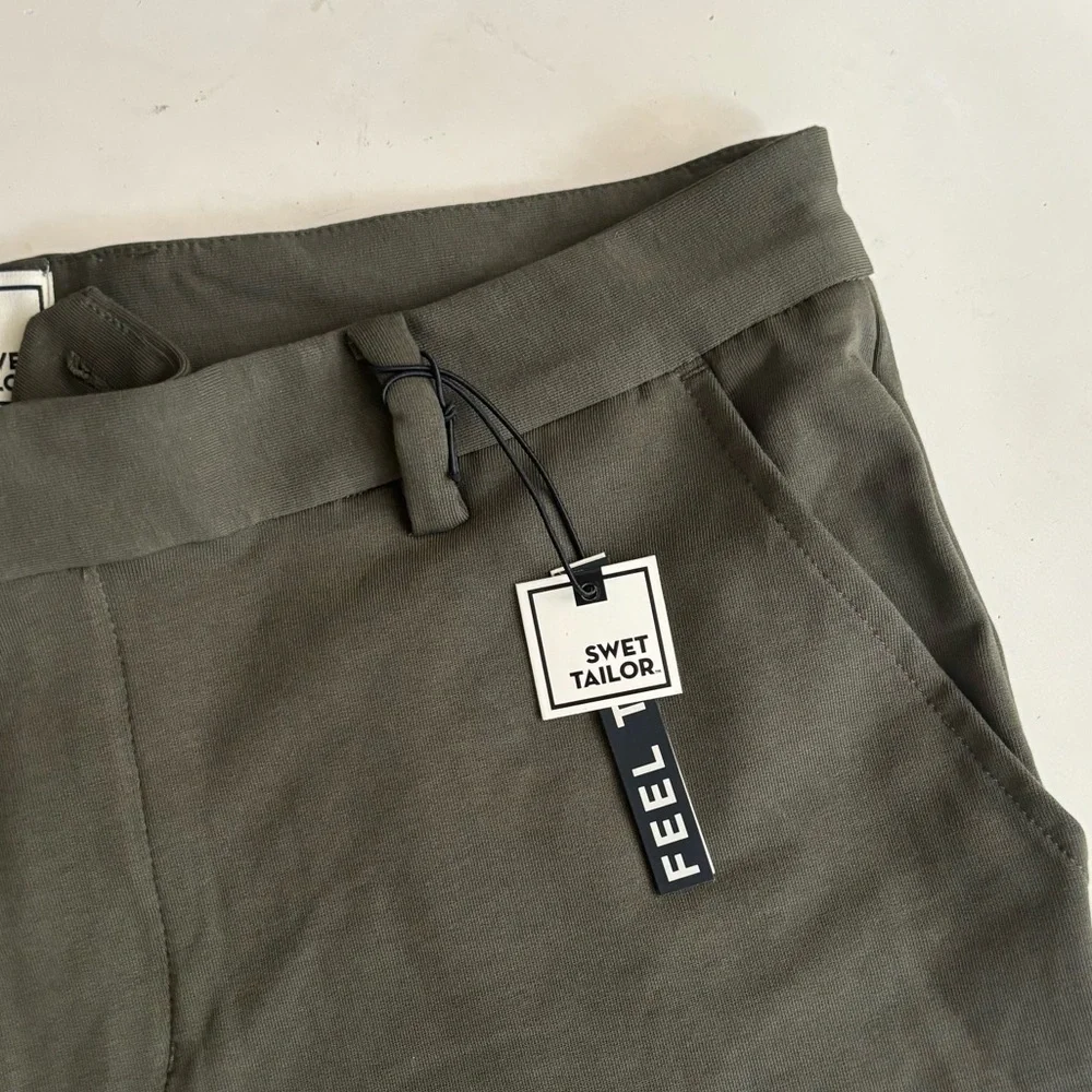 Swet Tailor Men’s 8” Everyday Chino Short Army Green Size 32 New